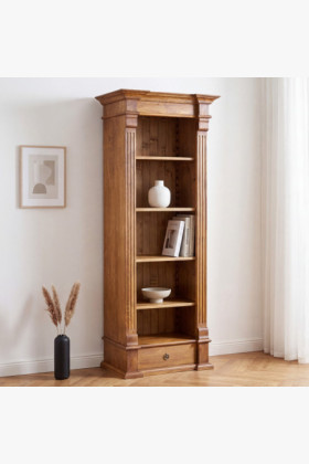 REGÁL NA KNIHY PRESTIGE (D-REG-60) HNEDÝ LAK